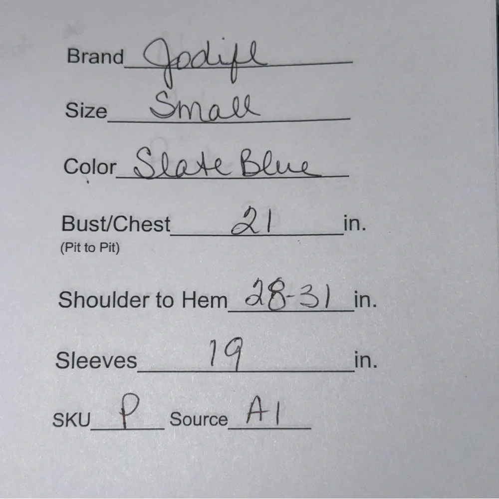 Jodifl Blue Speckled Knit Sweater S Cozy Lightweight Long Sleeve Pullover - Picture 8 of 8